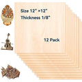 12 Pack Basswood Sheets for Crafts-12 x 12 x 1/8 Inch- 3mm Thick Plywood Sheets with Smooth Surface-Unfinished Craft Wood Boards for Engraving and Cutting, Architectural Models, Staining - color: Basswood Sheets 12 Pack 12" X 12" X 1/8"
