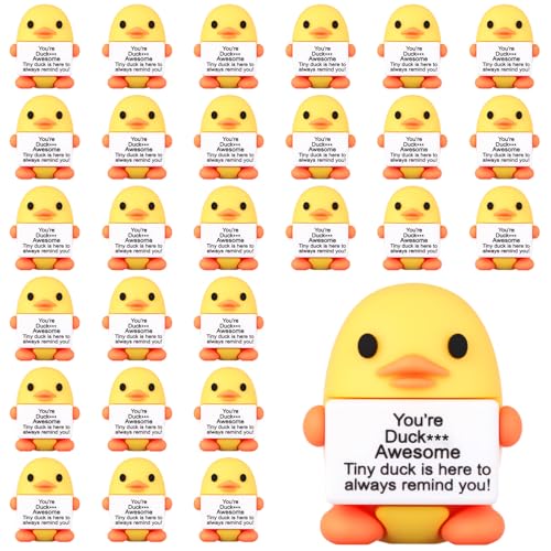 Gejoy 25 Pcs Mini Rubber Duck Toys Positive Mini Ducks Figures - style: Duck