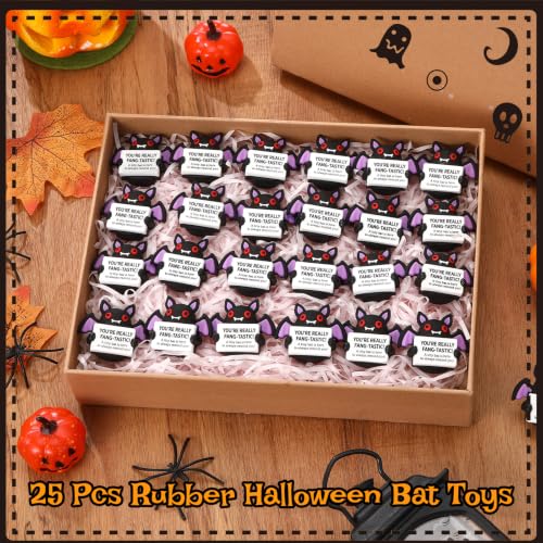Gejoy 25 Pcs Mini Rubber Bat Toys Positive Mini Bats Figures - style: Bat