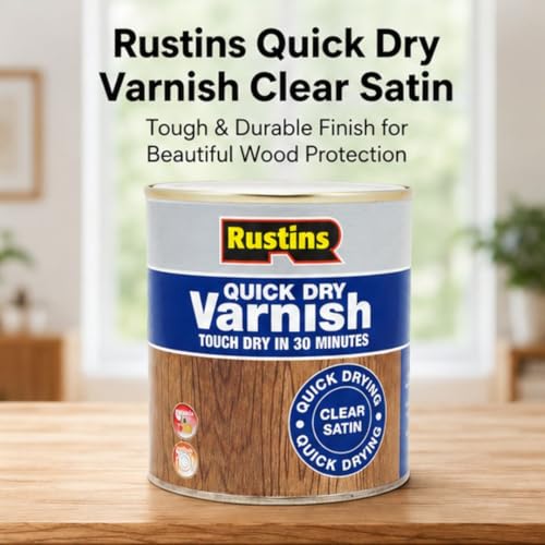 Rustins Quick Dry Varnish Clear Satin 250ml | 8.5 Fl. Oz. - color: Satin Clear, size: 250ml