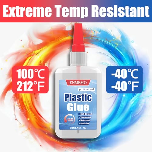 (2-in-1)Plastic Glue with Brush Applicator&Nozzle,Lego Craft ToyCar ABS PVC