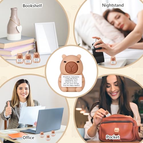 Gejoy 25 Pcs Mini Rubber Capybara Toys Positive Mini Capybaras Figures - style: Capybara