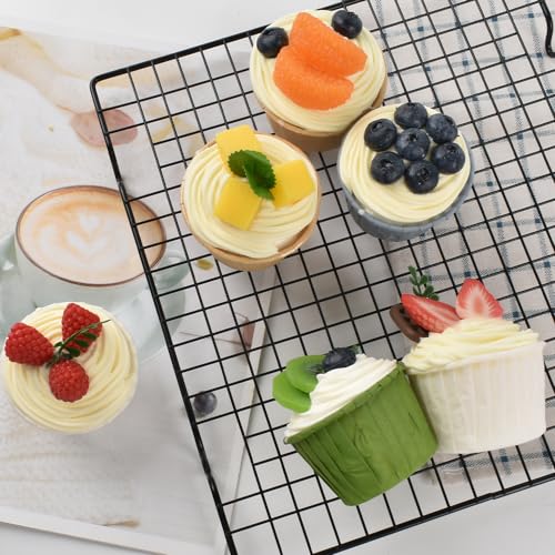 Fake Cupcake Simulation Sprinkle Artificial Food Cake Mixed Model Kitchen Decoration 6 pcs (Set C) - style: Set C