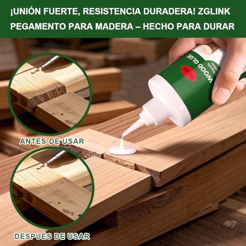 17.5oz Wood Glue, Strongest Glue for Woodworking，Suitable for Various Wood Glues Used for Furniture Repair, Upgrade to The Third-Generation Heavy-Duty Furniture Wood Glue