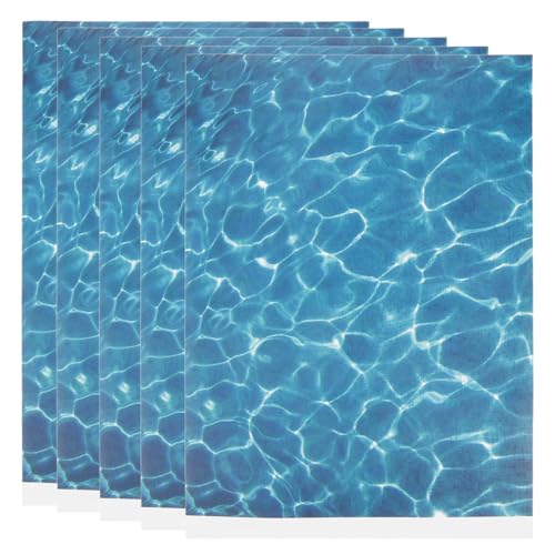 IMIKEYA 5-Pack Self-Adhesive Artificial Water Sheets for Models:Realistic Stream Pattern Sticker, Peel & Stick Fake Water for River, Lake on Train Set, Diorama, Dollhouse Landscape DIY Crafts