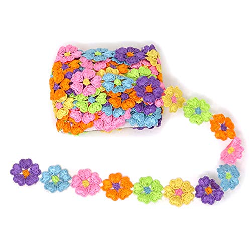 Honbay 5 Yards Decorating Lace Embroidered Trim Ribbons for Sewing or Craft Decoration (Flower B) - color: Flower B