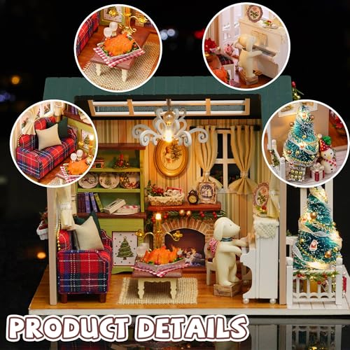 Kisoy Romantic and Cute Dollhouse Miniature DIY House Kit Creative Room Perfect DIY Gift for Friends,Lovers and Families (Sunny Holiday Time) - color: Sunny Holiday Time