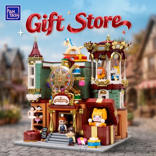 PANTASY Motorized European Gift Store Building Set for Adults - size: Gift Store