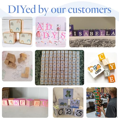 DIY Wooden Cubes 1/4-inch, Pack of 100 Small Blank Wooden Blocks, Unfinished Wood Blocks for Crafts, STEM, Dice, and Building Blocks for Stacking, by Woodpeckers - size: 1/4 inch