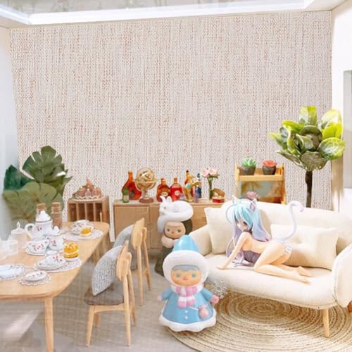 10 Sheets Dollhouse Wallpaper, 5 Colors Self Adhesive Textured Stickers Waterproof Floorboard Sticker Gloss Card Sheet for Model and DIY Decor, 8x11.8 inch