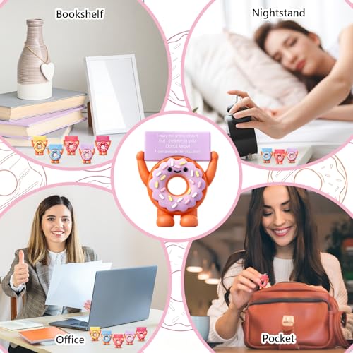 Gejoy 25 Pcs Mini Rubber Donut Toys Positive Mini Donuts Figures - style: Donut