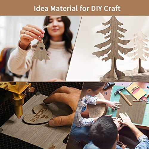 20 Pieces Walnut Plywood Sheets for DIY 12 x 12 x 1/8 Inch Unfinished Craft Wood for Laser Cutting, Engraving, Drawing, Painting, and Wood Burning 3mm Walnut Hobby Wood Sheets (20 Pcs)