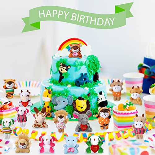 Zhanmai 100 Pcs Mini Forest Stuffed Animals Keychain Bulk Set - style: Forest Animals