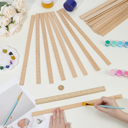 OLYCRAFT 25Pcs 3D Decorative Wood Trim Molding Pyramid Unfinished DIY Trims 15.6 Inch Half Wooden Trim Molding Decorative Wood Trims for Home Wall Door Border Ceiling Cabinet Window - style: Pyramid