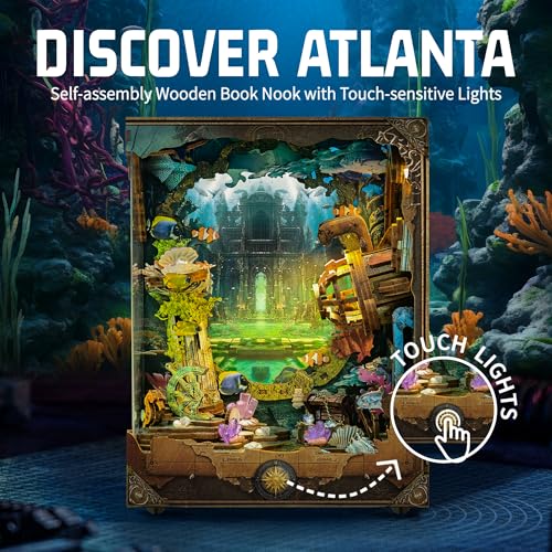 Book Nook Kit for Adults, Booknook DIY Miniature House Kit, Mini House Bookshelf Decor, Birthday Gift for Family, Friends - Discover Atlanta - color: Discover Atlanta