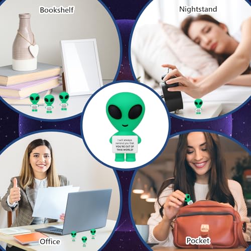 Gejoy 25 Pcs Mini Rubber Alien Toys Positive Mini Aliens Figures - style: Alien