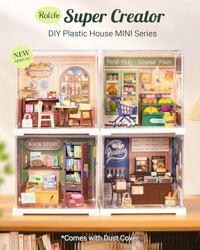 Rolife Super Creator Mini Series Fruits Shop, DIY Plastic Miniature Kits Retail Store Series, Mini Model House Building Set for Teens Aged 14+, DIY Crafts/Hobbies for Adults (Nature Energy Fruits) - style: Nature Energy Fruits
