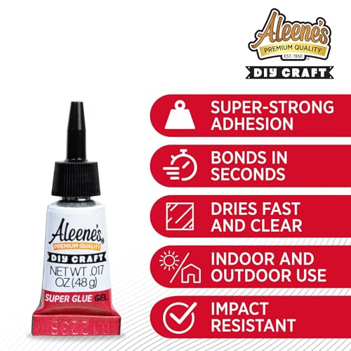 Aleene's DIY Craft Glue Gel, Industrial Strength Glue, Super Strong Adhesive, Clear, 5 Pack