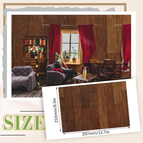 Flutesan 12 Pcs Miniature Dollhouse Wallpaper, Elegant Style - style: Elegant Style