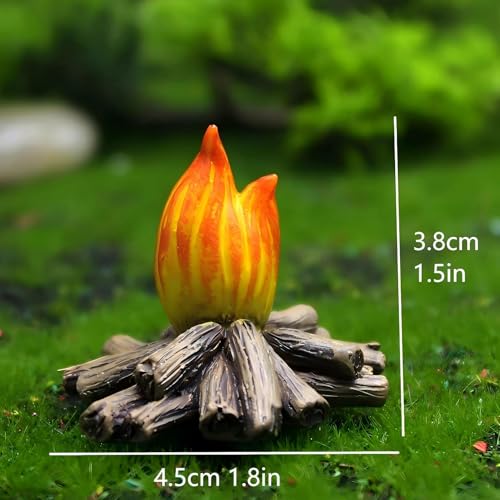Set of 4 Mini Garden Gnomes with Campfire - 3 Drunk Gnome Figurines and 1 Campfire for Fairy Garden Decor, Plant Pot Decorations, Dashboard Ornaments, and Outdoor Spaces - style: Gnome Set of 4
