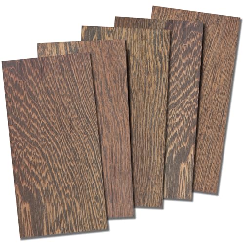 Wenge Wood Sheets 1/8" Thick, 4x8 inch Lumber Veneer Pieces Planks Thin Blank Board for Craft Decor and Art by Craftiff