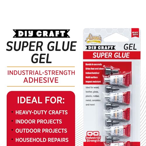 Aleene's DIY Craft Glue Gel, Industrial Strength Glue, Super Strong Adhesive, Clear, 5 Pack