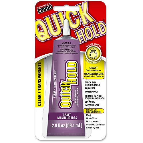 E6000 QuickHOLD 380722 Quick Dry Adhesive, All-purpose, 2.0 Fluid Ounces, Clear, 1 Count (Pack of 1)