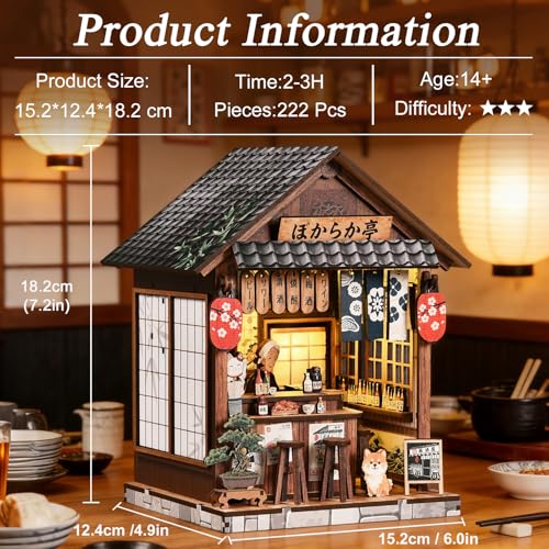 Roroom DIY Miniature House Kit, Japanese Izakaya Tavern Dollhouse Kit - color: The Mellow Pub