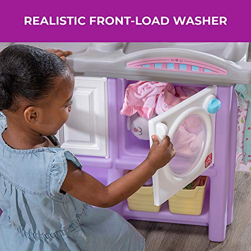Step2 Love & Care Deluxe Baby Doll Nursery Playset for Kids, Combined Kitchen and Changing Station, Includes Toy Accessories, Easy to Assemble, Toddlers Ages 2 - 6 Years Old, Lavender - color: Lavender