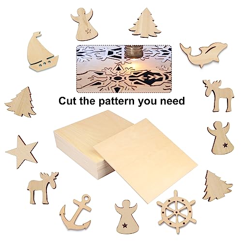 20 PCS 8 Inch Square Basswood Board, Thickness 6 mm, Basswood Sheets, balsa Wood Sheet,Plywood Sheets for Laser, CNC Cutting, Wood Burning, Drawing Painting, Wood Engraving,by GNIEMCKIN - size: 20 PCS 8 Inch Thickness 1/4 Inch
