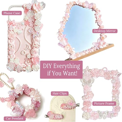 Pink Decoden Cream Glue Kit, Whipped Cream Glue Clay for Crafts - color: Light Pink