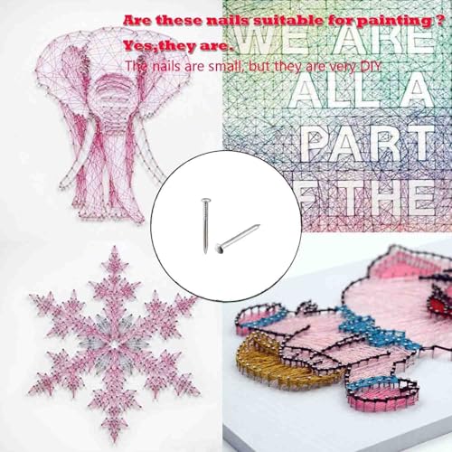 Tiny Wooden Nails for DIY Craft Projects, Antique Drawer Repairing, Mini Boxes Decorative Accessories[Set of 200pcs]0.039×0.39inch (1×10mm,Silver) - color: Silver, style: 1*10mm