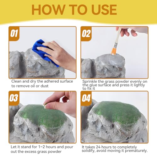 JAOJAO Turf Glue for Artificial Grass with 30g *4 Packs Model Grass, 100ml