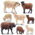 Toymany 8PCS Merino Sheep Figurines Realistic Farm Animal Sheep Toys- Plastic Sheep Figures Birthday Christmas Toy Gift for Kids Toddlers - style: 8PCS Sheep