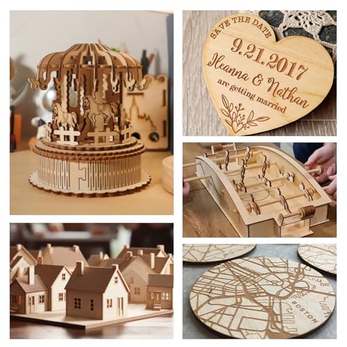3 Pack Basswood Sheets 1/8"x12"x12", 3mm Basswood for Laser Cutting and Engraving,Thin Plywood Board Unfinished Wood for Crafts, DIY Ornaments and Architectural Model, Wood Burning. - size: 12x12in