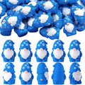 Yaomiao 50 Pcs Mini Resin Winter Gnomes Figurines Winter Snowflake Gnomes Statues Snowflake White and Blue Gnome Figures Table Decor for Holiday Festive Home Kitchen Tiered Tray - style: Winter Snowflake