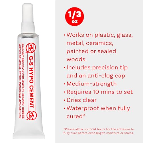 The Beadsmith Clear Precision Cement, Adhesive Glue