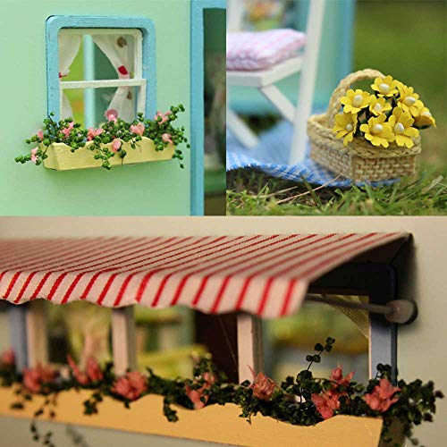 MAGQOO Wooden Dollhouse Miniature with Furniture DIY Dollhouse Kit DIY House Kit Tiny House Kit with Voice Control and Music Movement 1:18 Scale Creative Room Idea(Time Travel) - color: Time Travel