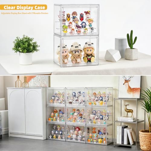 Acrylic Display Case for Collectibles 3 Tier,Small Clear Display Box 2pack - size: S-2pack