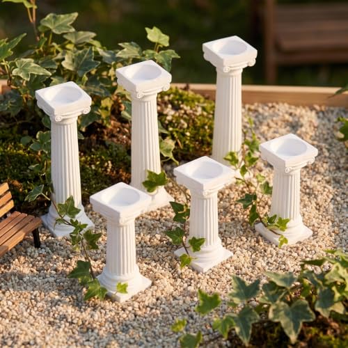 VOSAREA Roman Column Decoration 6Pcs Mini Pillars for Photography Props DIY Wedding Decor Sand Table Accent