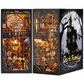 TOYQI Book Nook Kit, DIY Miniature Dollhouse Kit for Adults and Teens - color: Dark Family