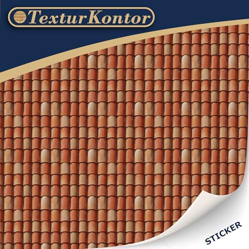3 Sheets Self-Adhesive Decorative Film Roof Tiles for Model Making in Scale 1:87 Scale H0 (UK: 3.5 mm Scale) (Roof Shingles finca) - color: Roof Shingles Finca