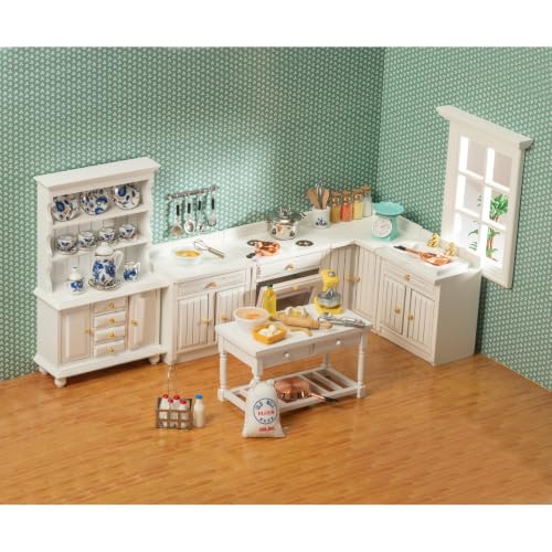 Wooden Dollhouse Furniture Set for Dollhouse Kitchen, 1 12 Scale - style: White Kitchen Set