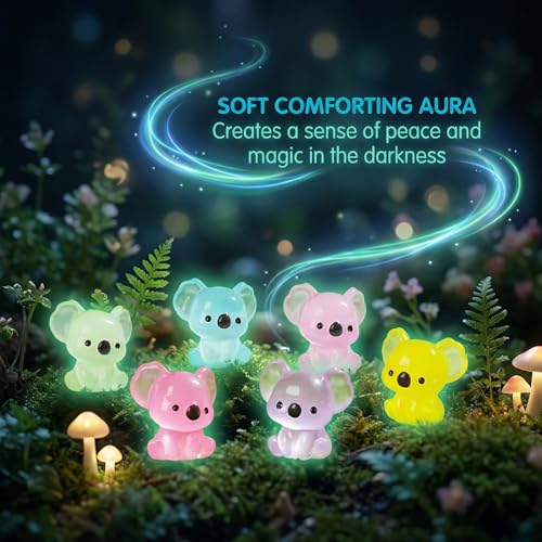 Glow in The Dark Koala Resin Animals - color: Blue Koala