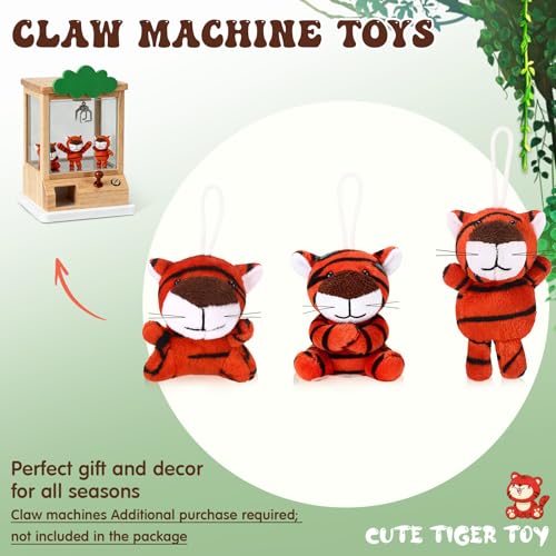 Zhanmai 100 Pcs Mini Tiger Plush Keychain Toys Bulk Set - style: Tiger
