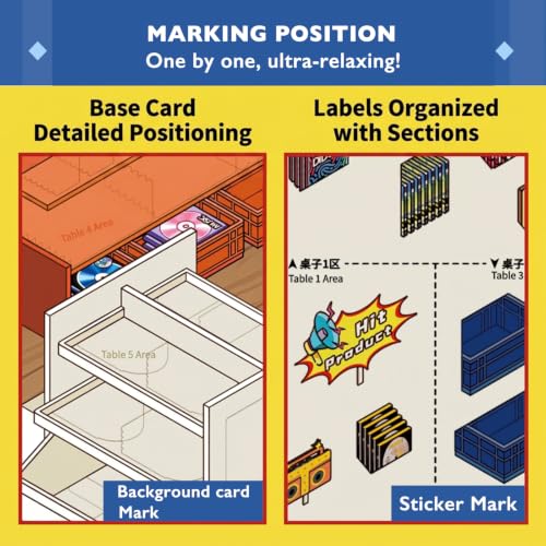 10 Set Themed Stores DIY 3D Sticker Scene Book Restocking Game with Shelves - color: 10 Sets- Gourmet Paradise Store
