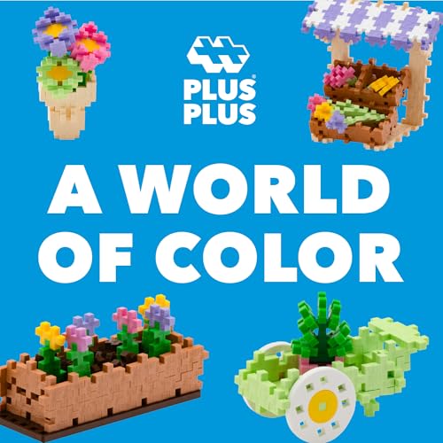 PLUS PLUS Learn to Build Flower Shop Mix, 400 Pieces - Mini Building Blocks