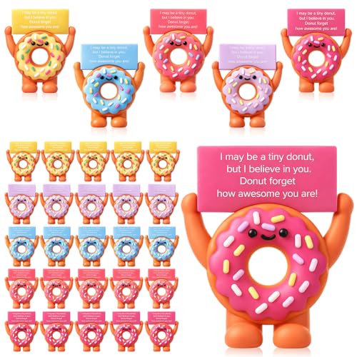 Gejoy 25 Pcs Mini Rubber Donut Toys Positive Mini Donuts Figures - style: Donut