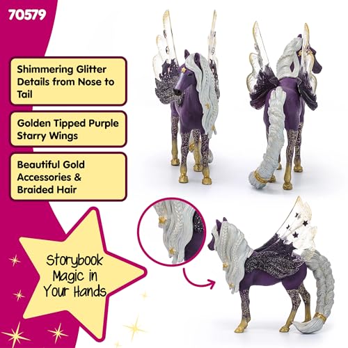 Schleich Bayala - Star Pegasus, Mare Toy Figurine - Kids Ages 5+ | 70579 - style: 2021 Box Style