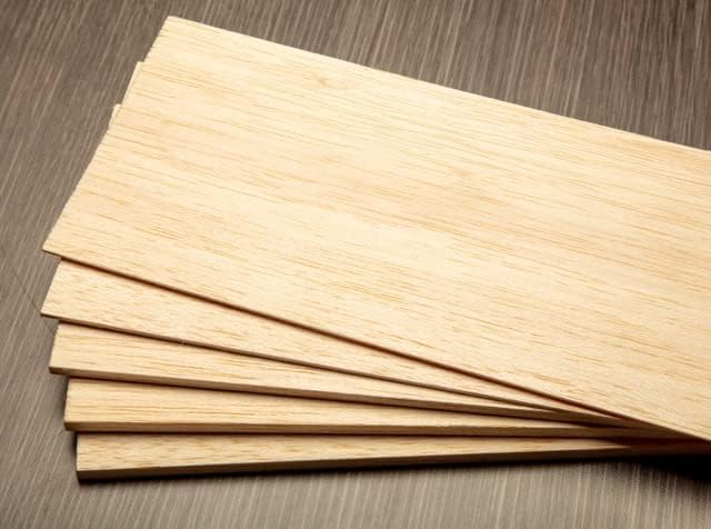 BINOS Balsa Wood Sheets (12" x 4" x 1/8", Pack of 5), Model Grade Hobby Craft Balsa Wood Sheet Thin Plank, Perfect for Modeling, Crafts, Hobbies, Laser, Wood Burning, Glider Airplanes - color: Pack of 5, size: 12" x 4" x 1/8"